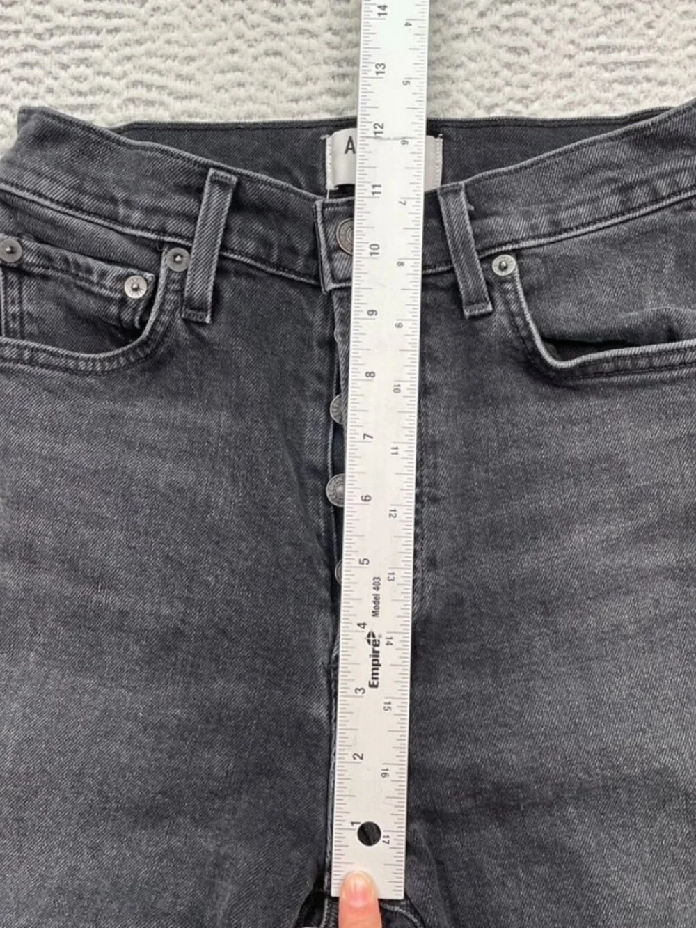 Agolde Nico‎ jeans black 24x27 high rise button crotch